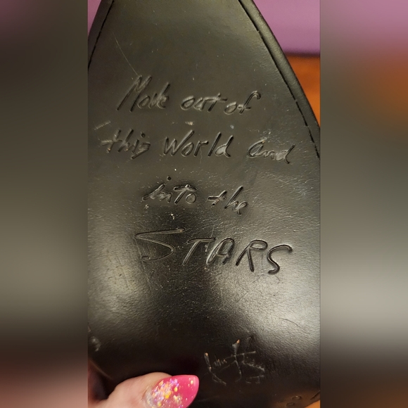 John Fluevog Autry Kay Tall Western Boots in Black Stars - Picture 9 of 13